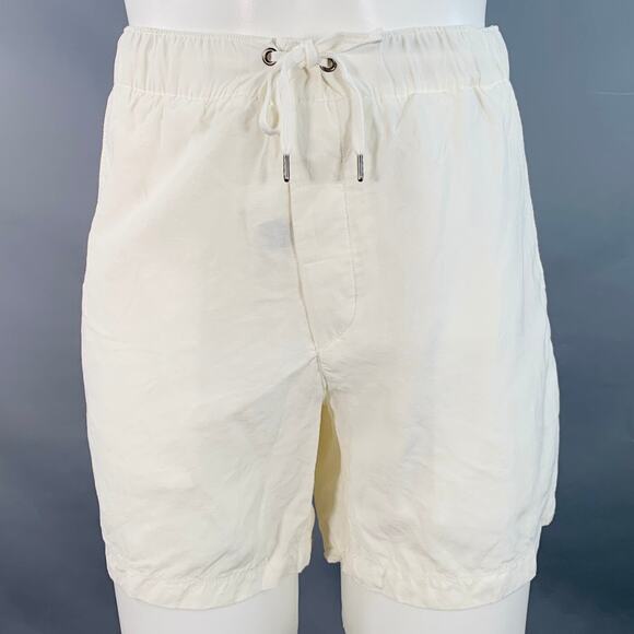 POLO by RALPH LAUREN Size M White Linen Silk Drawstring Shorts - Picture 1 of 4